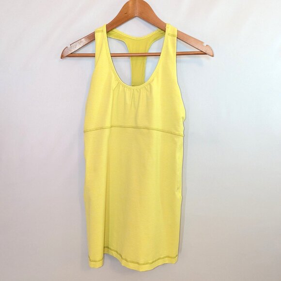 Lululemon | Athletic Racerback "Turbo Tank" in Split Pea Yellow Green | Size 12 - Picture 7 of 15